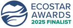ECOSTAR Awards 2025 Finalist logo with blue and white design